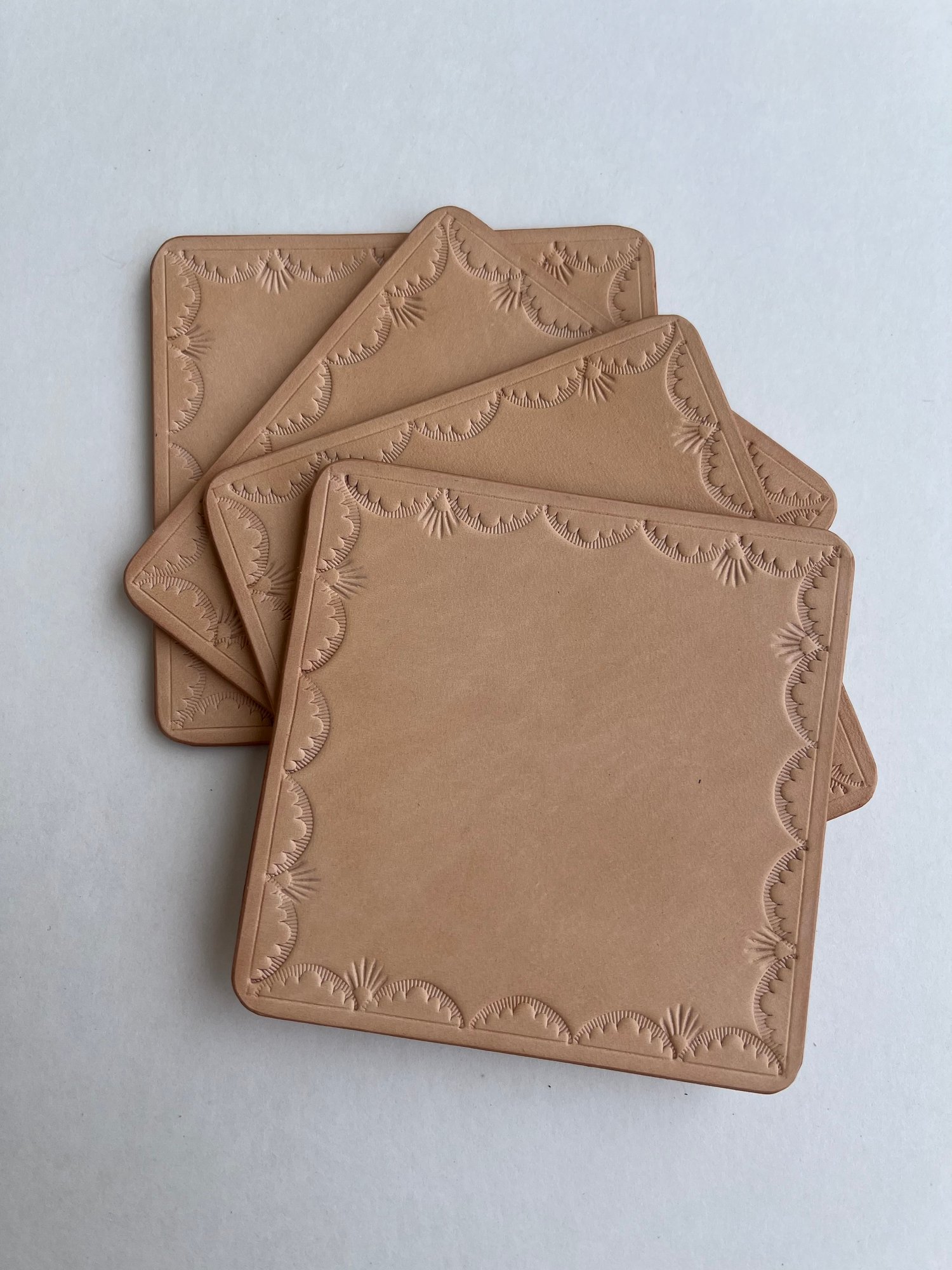 Image of Natural Stamped Coasters #2
