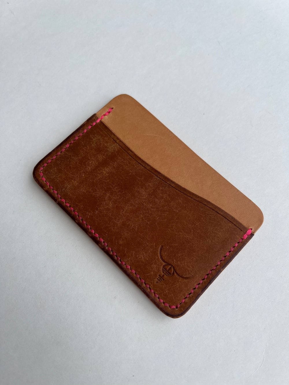 Image of Cognac/Natural Horizontal Cardholder