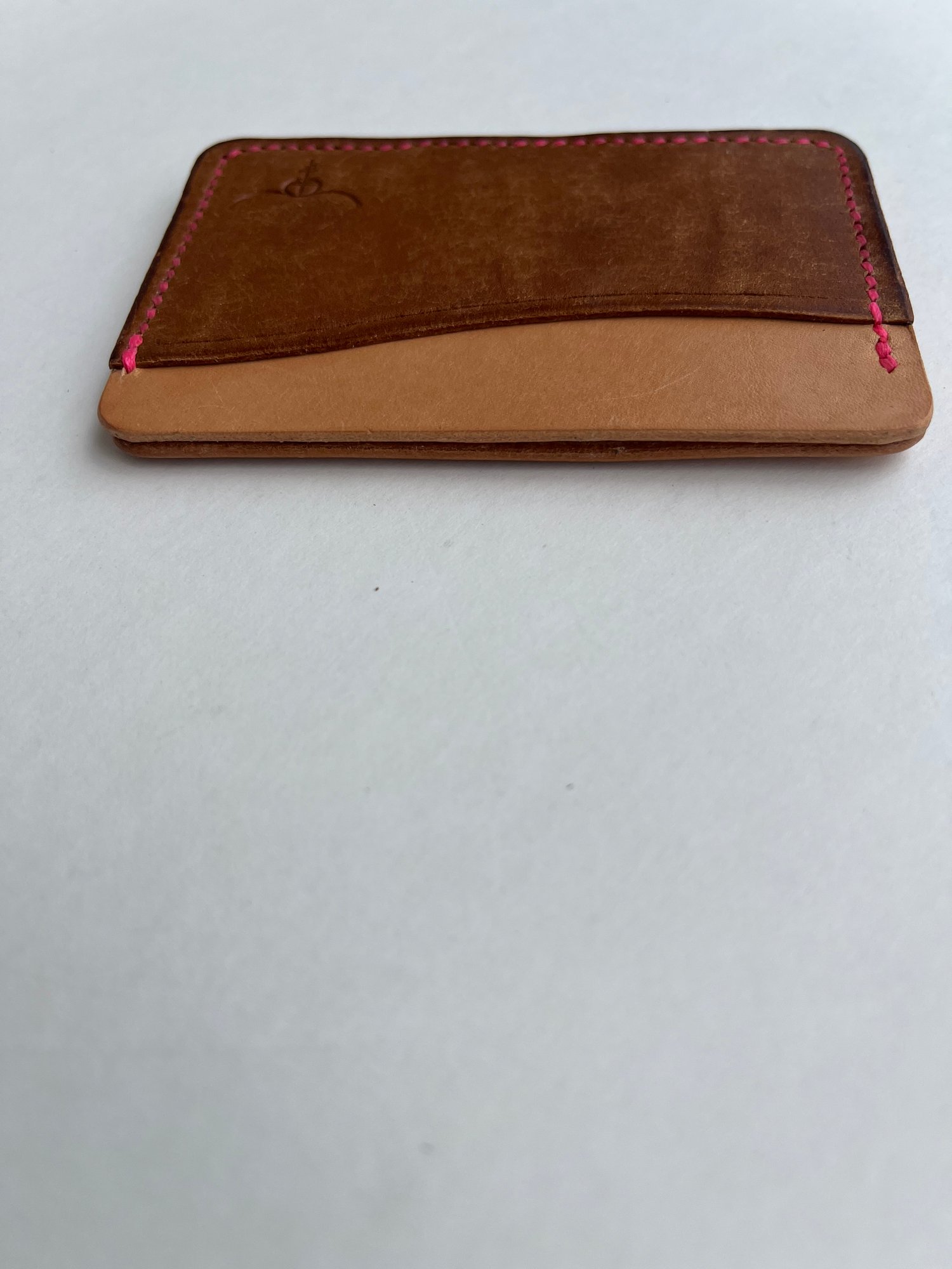Image of Cognac/Natural Horizontal Cardholder 