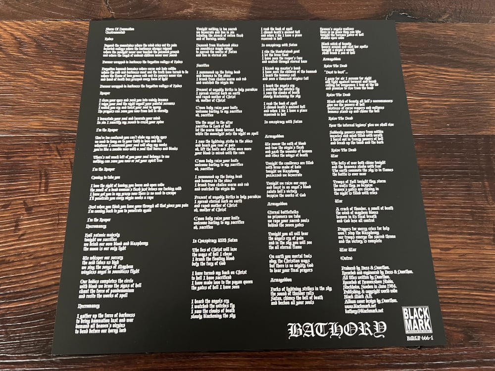 Bathory - Vinyl LP Record 
