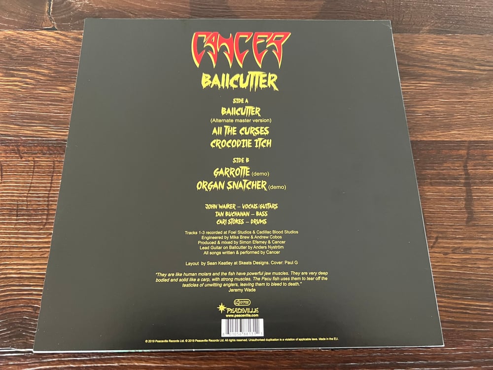 Cancer - Ballcutter limited yellow vinyl