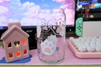 Image 2 of Cute Cat Paws Glass Cup