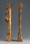Pair of late 17th century giltwood Spanish altarpiece elements