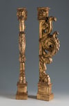 Pair of late 17th century giltwood Spanish altarpiece elements