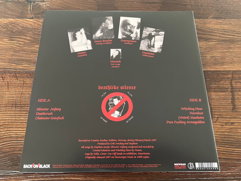 Mayhem - Deathcrush  Reissue Vinyl 