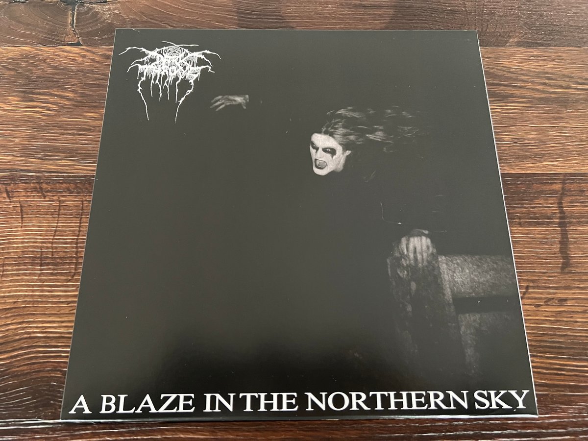 DARKTHRONE Under beskyt̄else〜サイン入りLP Darkthrone – A Blaze In The Northern Sky LP 1992 [White