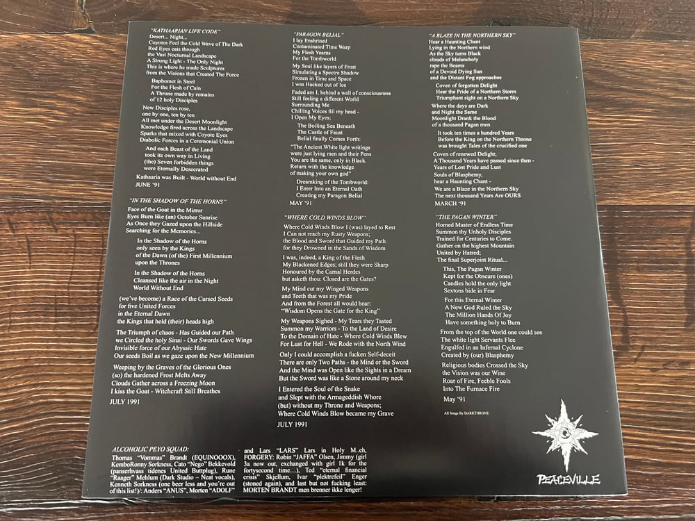 Darkthrone - A Blaze In The Northern Sky Vinyl 2022