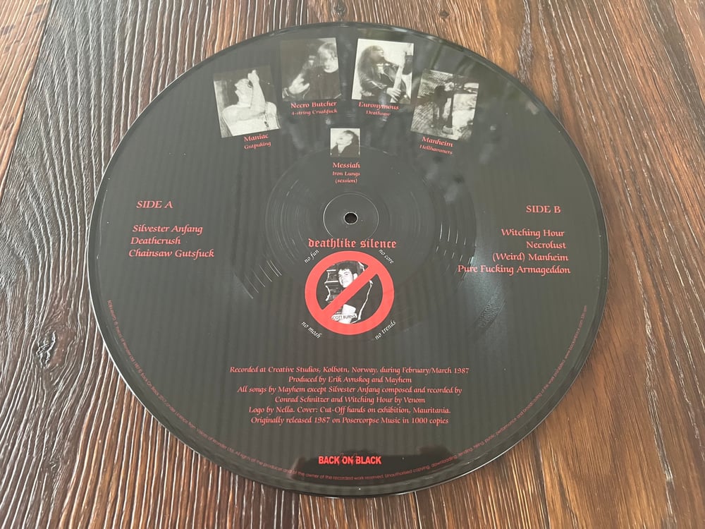 Mayhem - Deathcrush Picture Disc Edition Vinyl