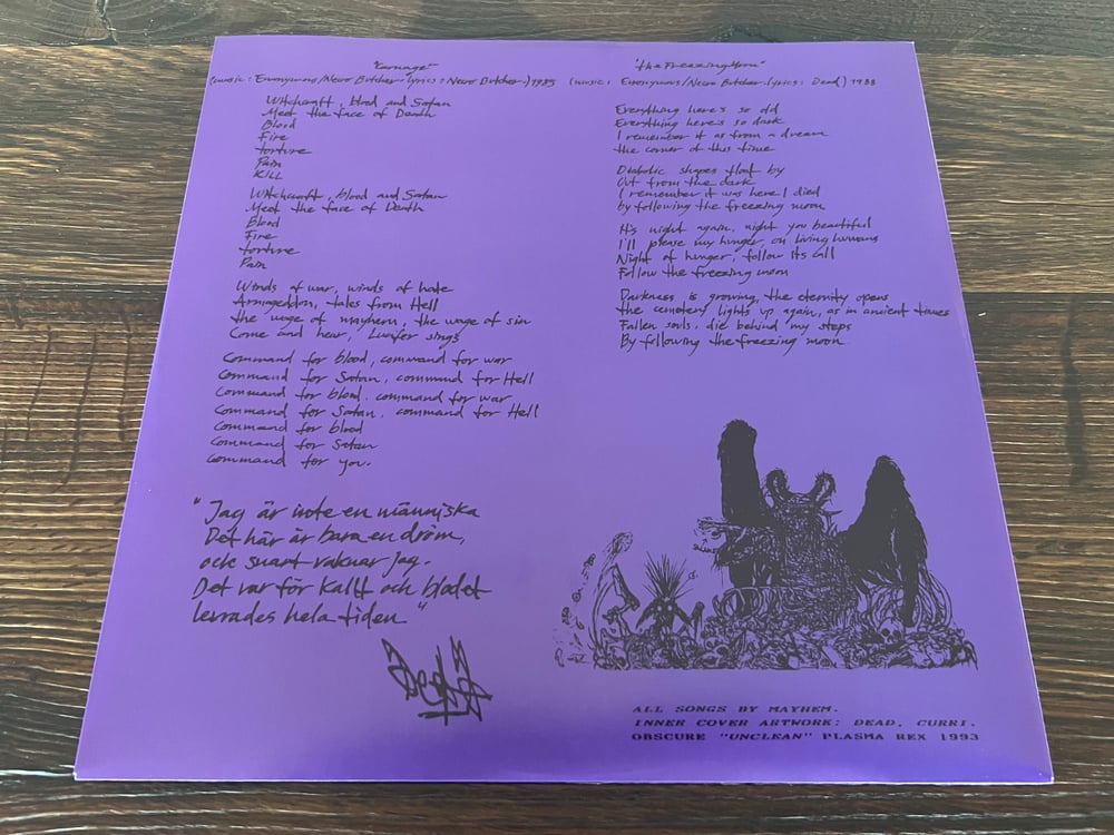 Mayhem - Live In Leipzig Vinyl 2015 Reissue