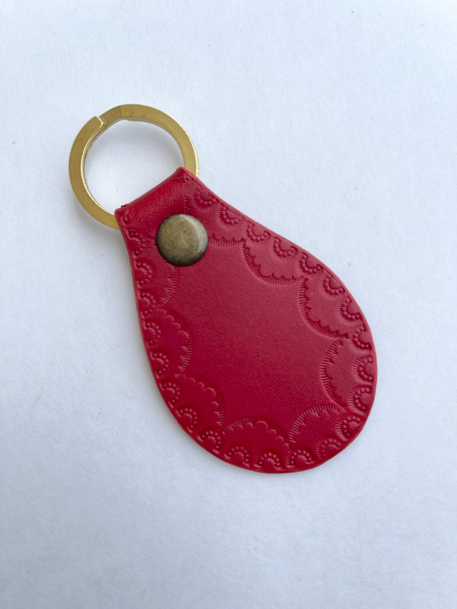 Image of Red Buttero Stamped Keychain 