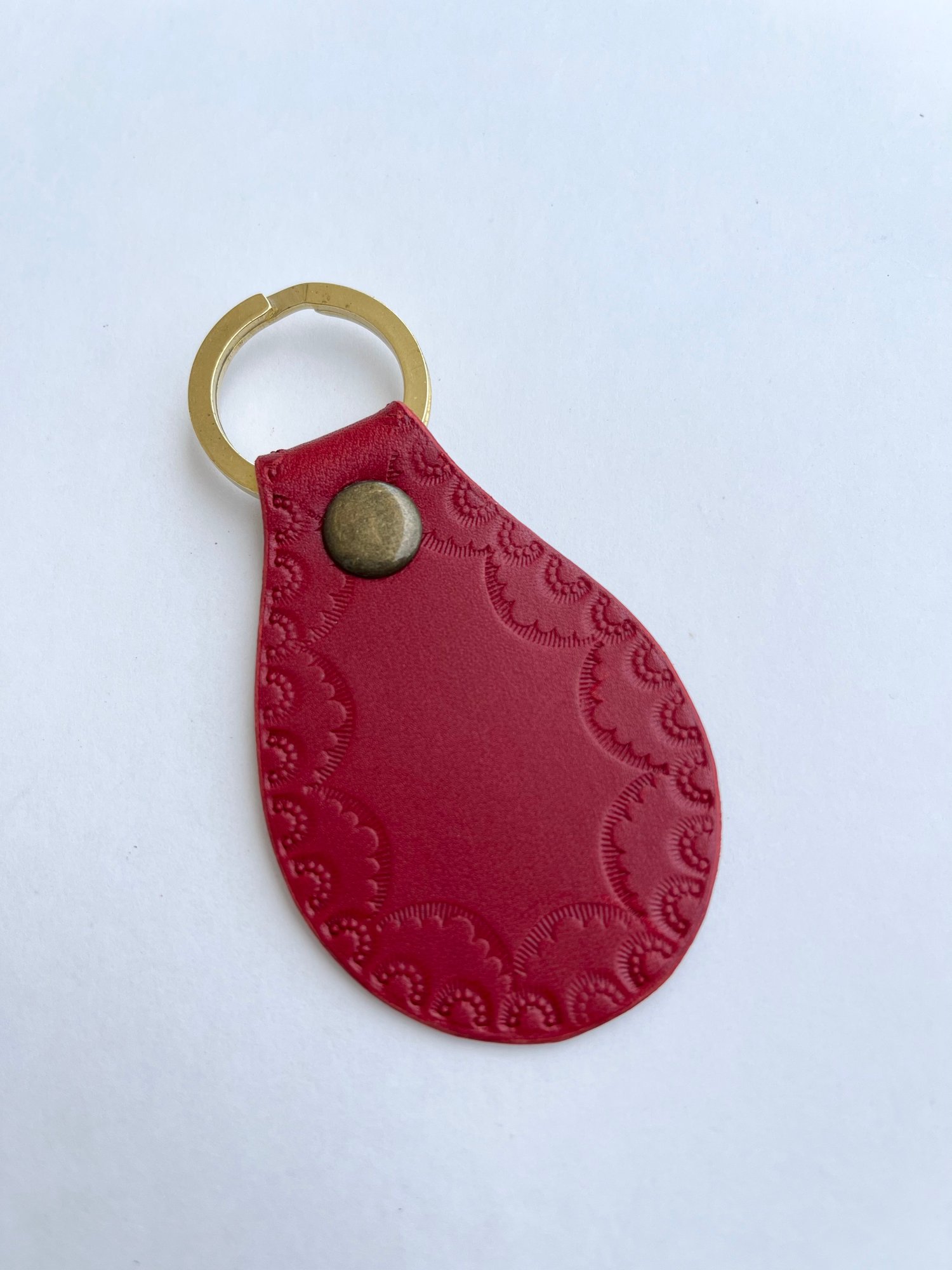Image of Red Buttero Stamped Keychain 