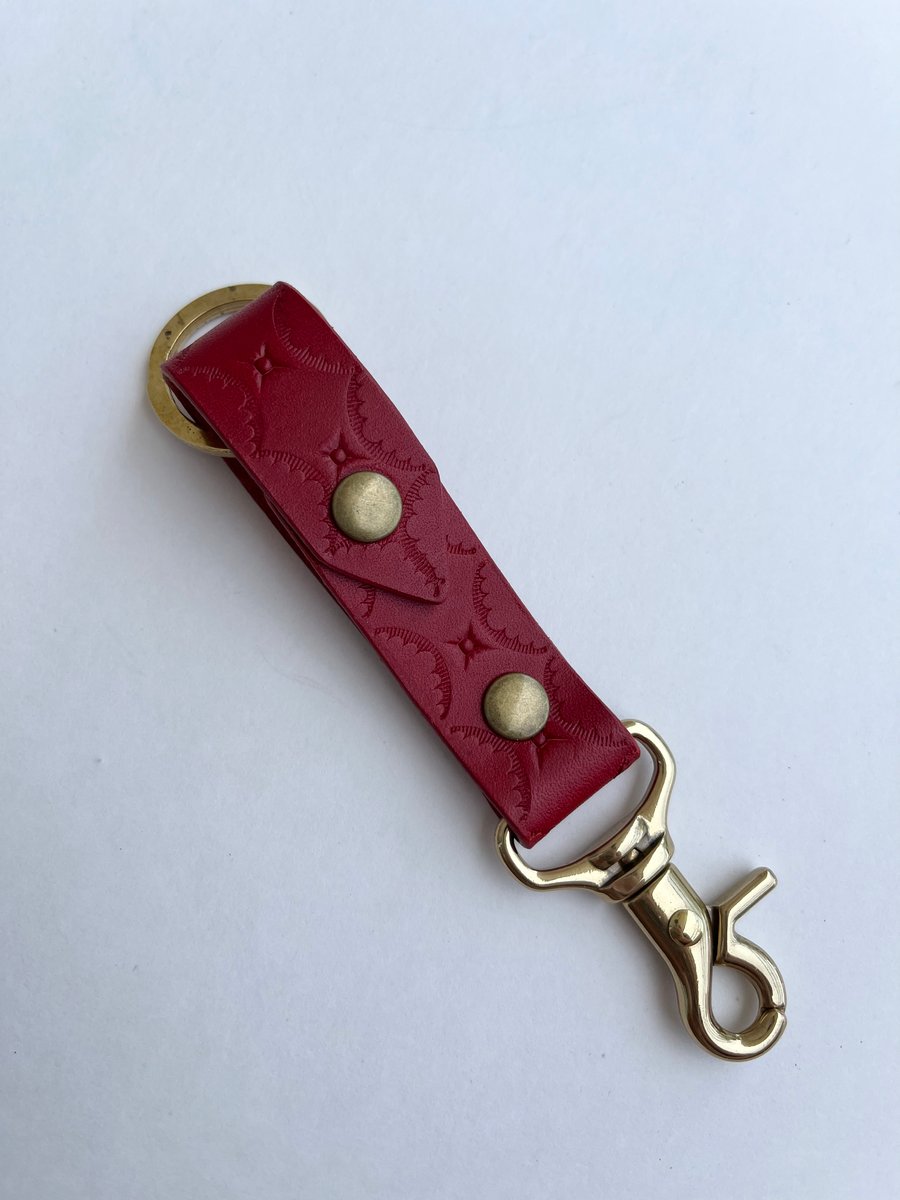 Image of Red Buttero Long Keychain 