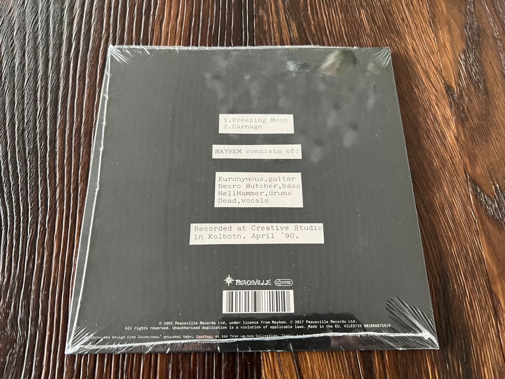The True Mayhem - Freezing Moon / Carnage Vinyl, 7", 45 RPM, Single, Limited Edition SEALED!