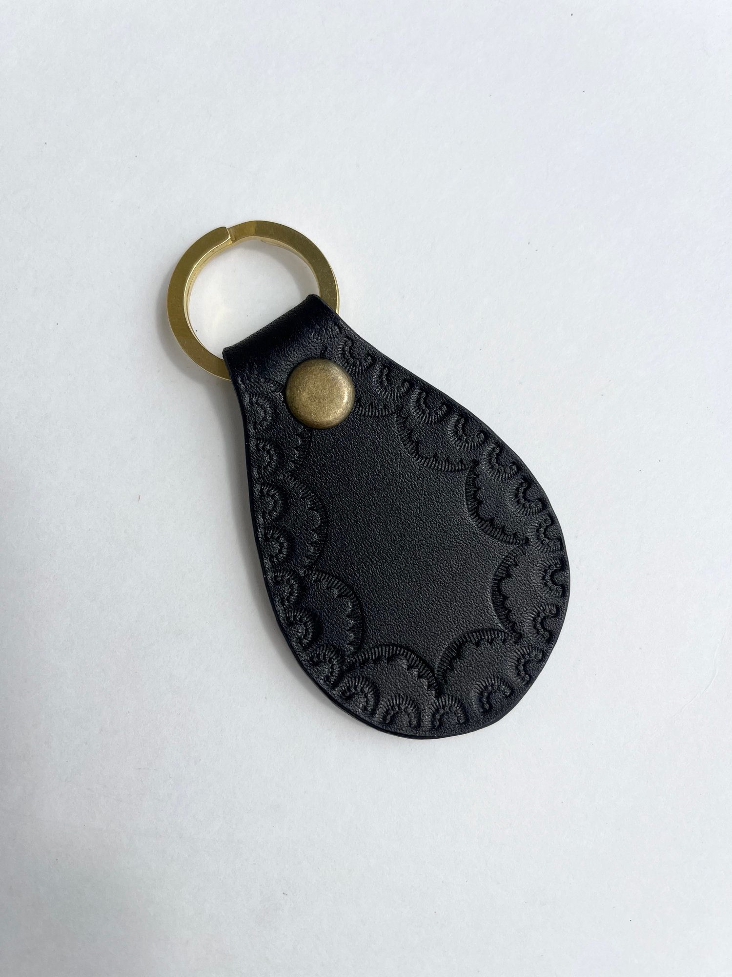 Image of Black Buttero Stamped Keychain 