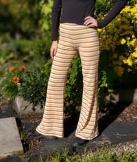 Image 1 of Olive peach stripe KAT pants