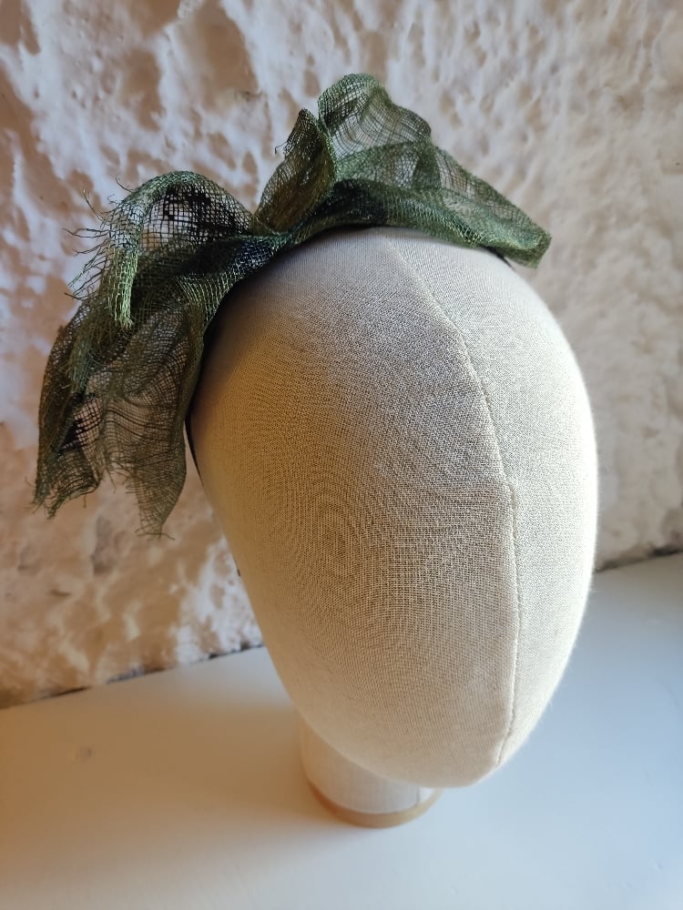 Image of Cerchietto fiocco verde/nero Halloween 