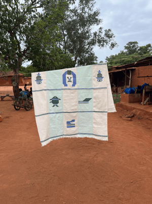 Handmade Tablecloth / Coverbed from Benin's Abomey - OS