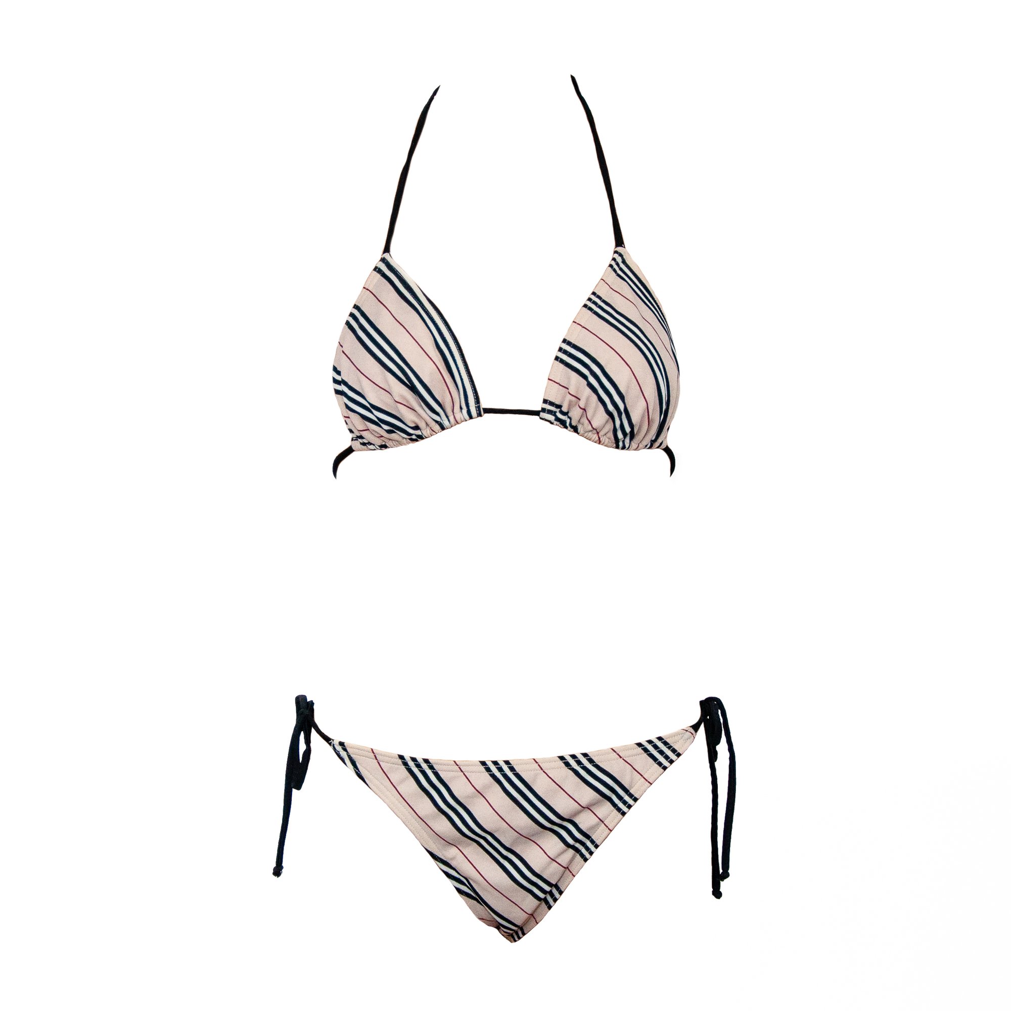 Image of Burberry London Nova Check Stripe Bikini