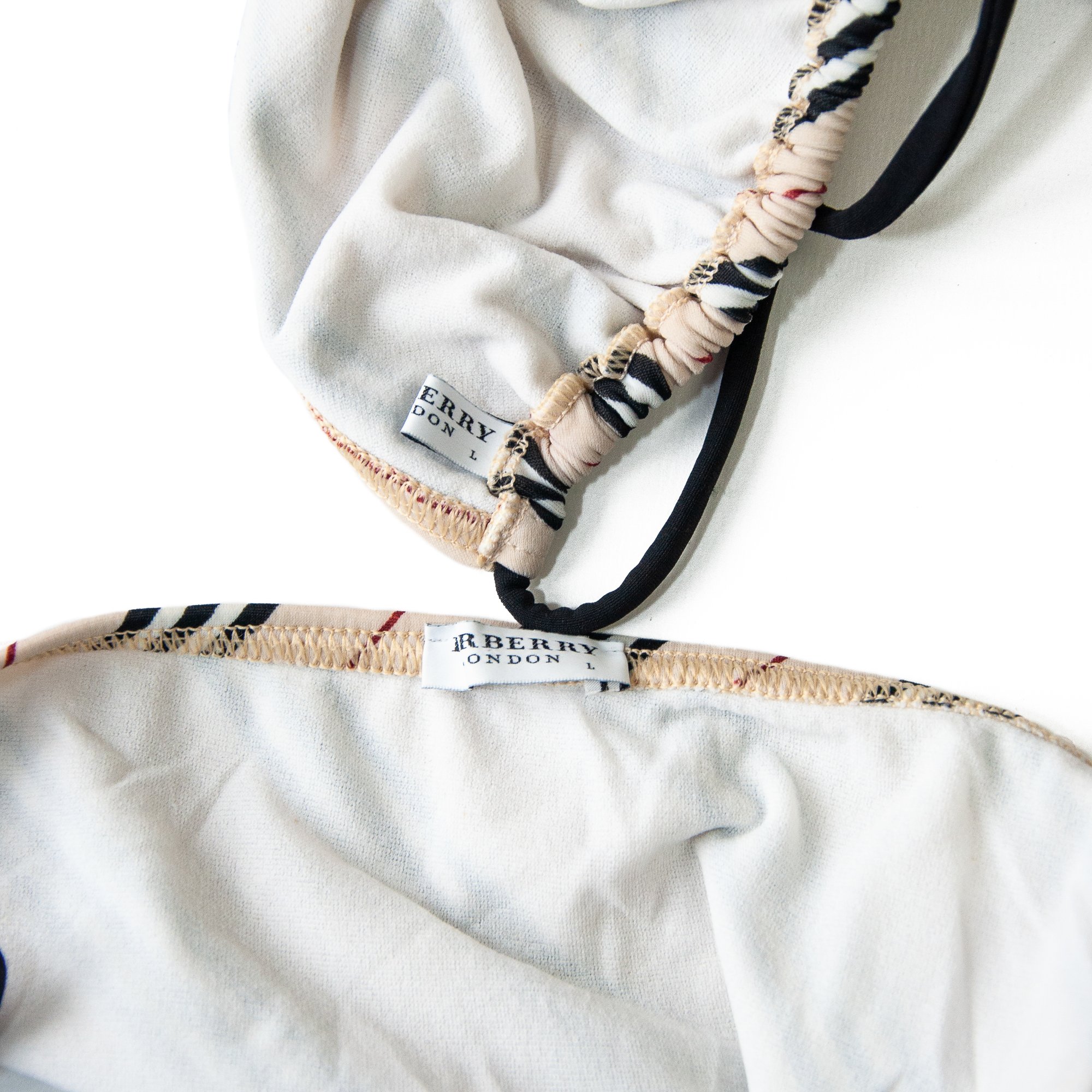 Image of Burberry London Nova Check Stripe Bikini