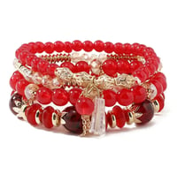 Image 2 of  Beaded  Bohemian Multilayer Layered Bracelet Set