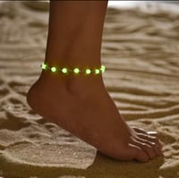 Image 1 of Luminous Bead Anklet Glow In The Dark 