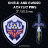 Sword & Shield Acrylic Pins