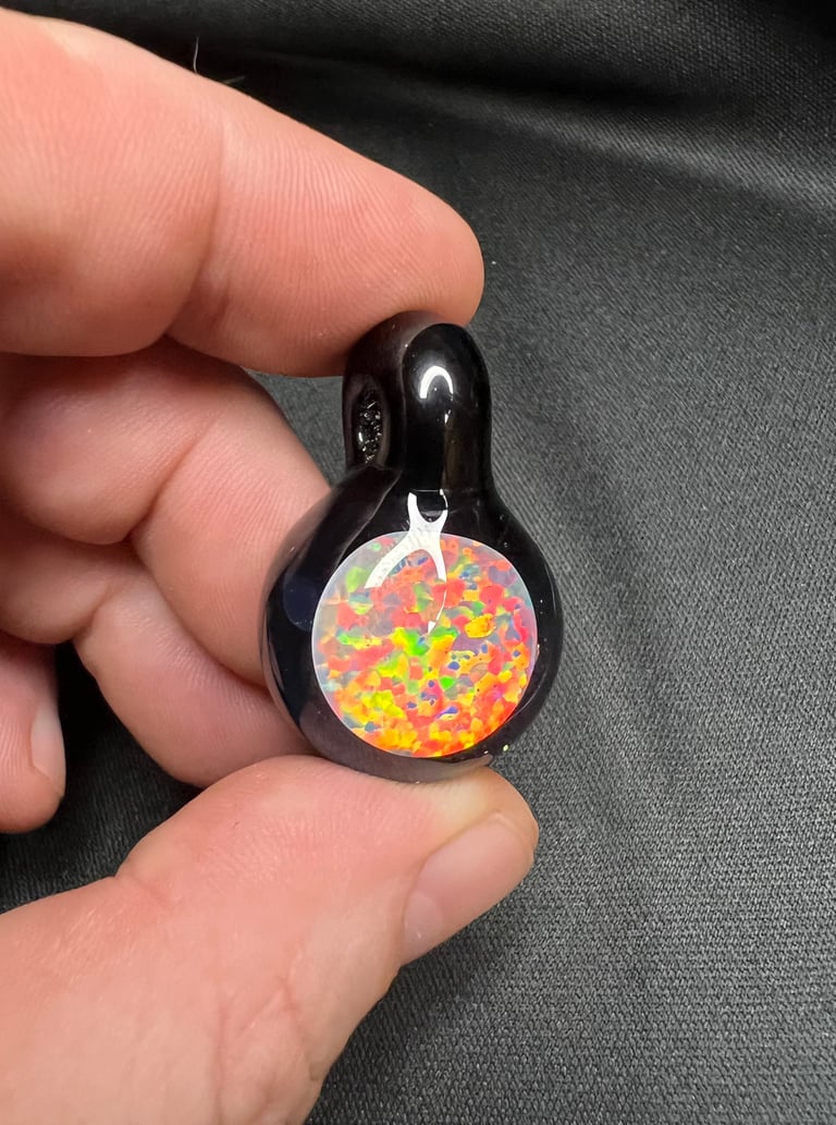 Giant Opal Coin Pendant