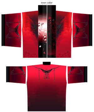 Image of crimson rain haori jacket