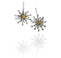 Image 2 of Black Flower earrings 