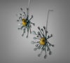 Black Flower earrings 