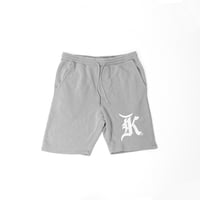 Embroidered K Shorts - Grey