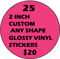 Image of 25 - 2 inch stickers