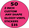 Image of 50 - 2 inch stickers