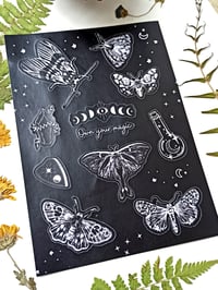 Image 5 of Witchy Moth Planner Sticker Sheet 