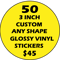 Image of 50 - 3 inch stickers