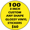 Image of 100 - 3 inch stickers