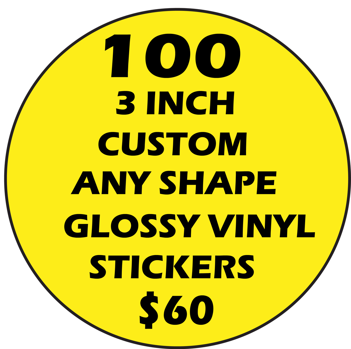 100 3 inch stickers VinylWagon Custom Stickers
