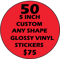 Image of 50 - 5 inch stickers