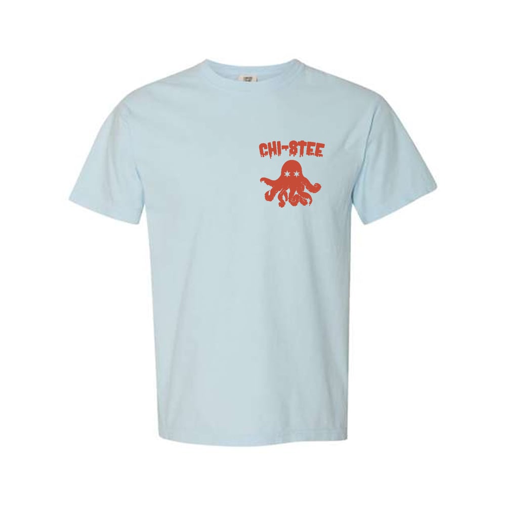 Image of CHI-BLUE HEAVYWEIGHT OCTO-DRIP TEE