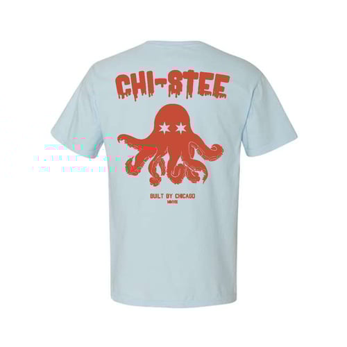 Image of CHI-BLUE HEAVYWEIGHT OCTO-DRIP TEE