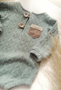 Image 2 of Photoshooting boys bodysuit |  Ari | sage | 12-15 months | 18-24 months
