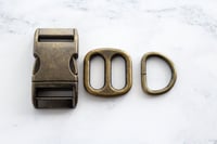 Image 1 of Antique Brass Buckle Set