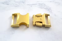 Image 3 of Highly Polished Gold Side Release Buckle - Zinc Max
