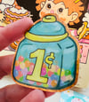 1 Cent candy jar - glitter sticker
