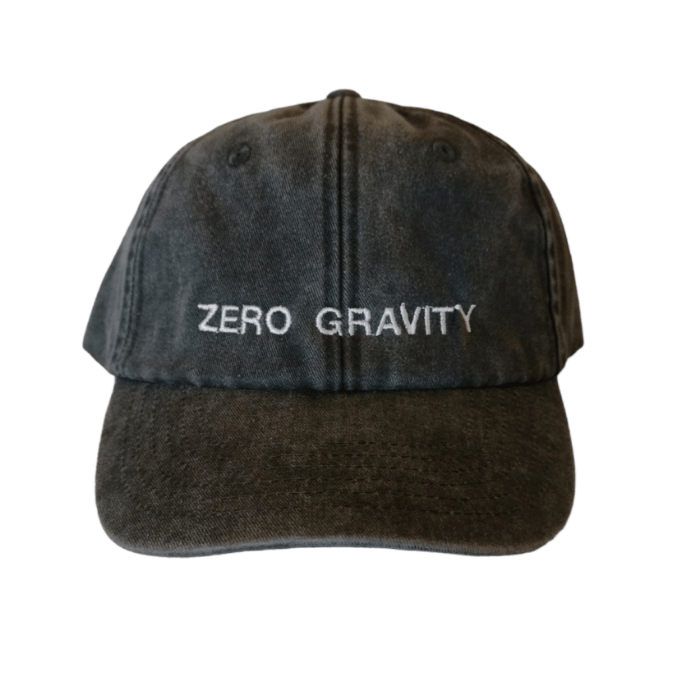 Image of ZERO GRAVITY "NO GRAVITY" 6-PANEL WASHED BLACK
