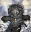 Lucky Black Cat With Tigers Eye Bead by Ugly Shyla 