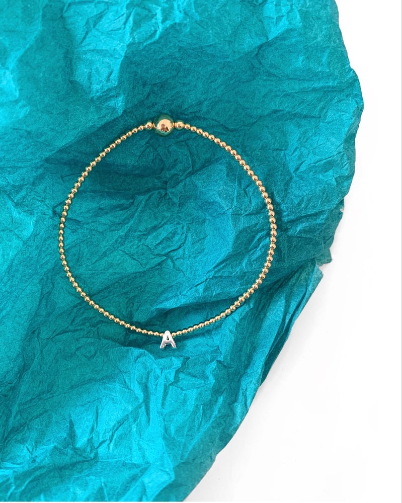 Image of Gold & Silver Initial Bracelet 