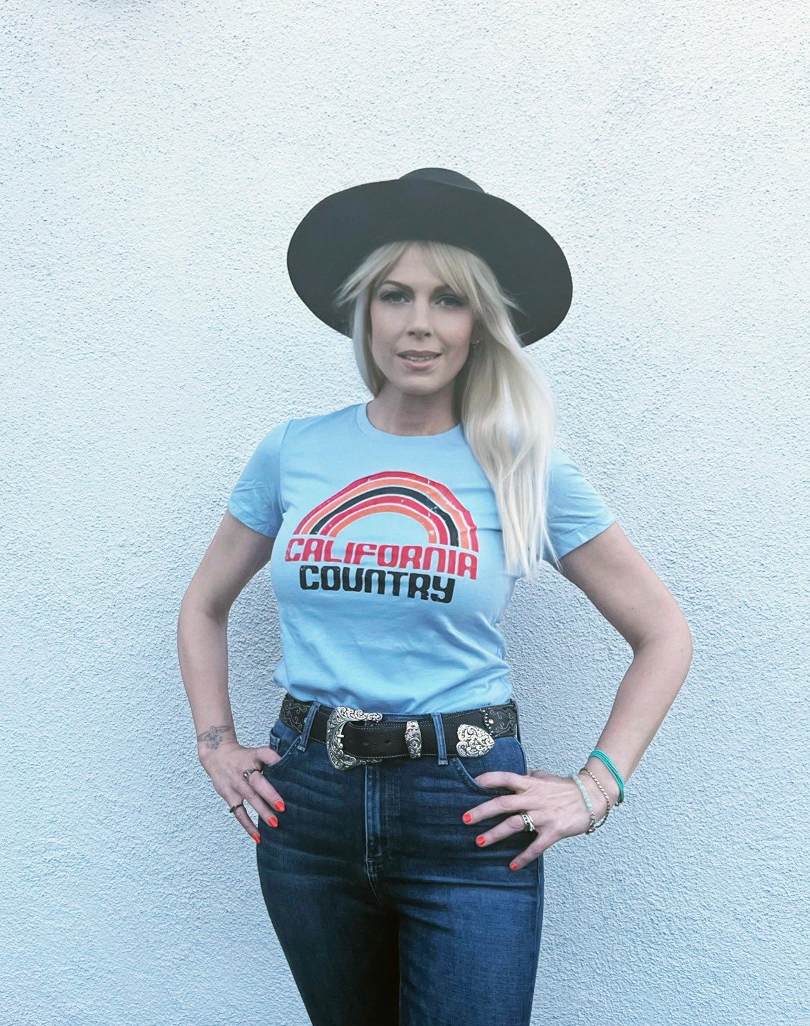 Image of California Country Womens Tee - Baby Blue