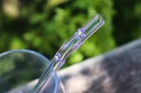 Image 3 of Set of 2 Purple Flower Glass Straws