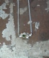 Green tourmaline and salt and pepper diamond cloud necklace